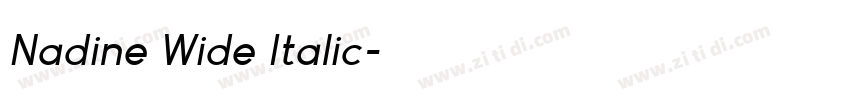 Nadine Wide Italic字体转换
